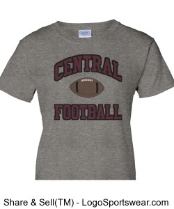 Ladies Central Football T-shirt Design Zoom